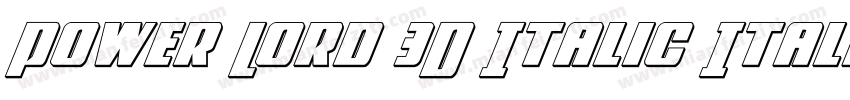 Power Lord 3D Italic Italic字体转换